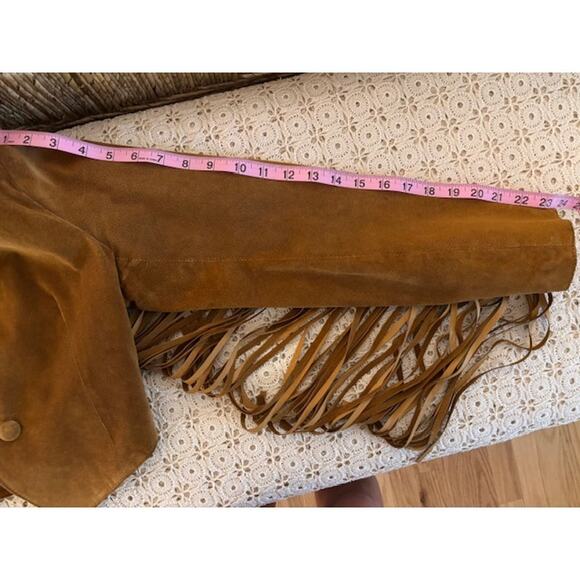 Vintage Wilsons Fringe Cropped Leather Size Small - Picture 5 of 6
